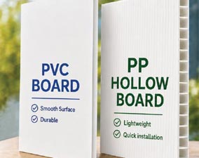 [Display Board Material Guide] How to Choose Between PVC Board &amp; PP Hollow Board for Signage