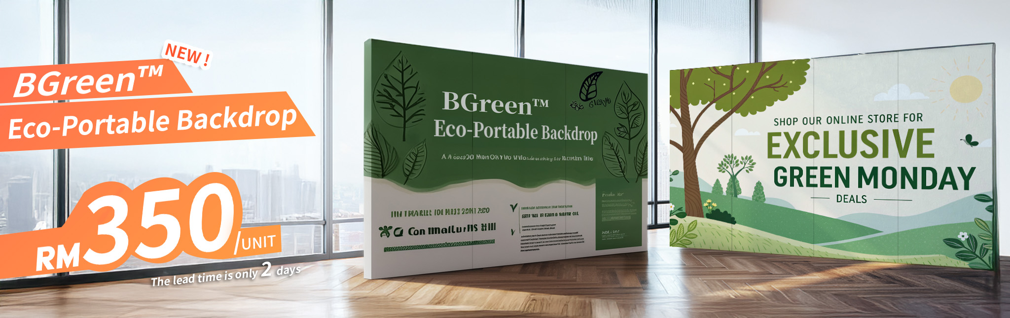 Bgreen™ Eco-Portable Backdrop