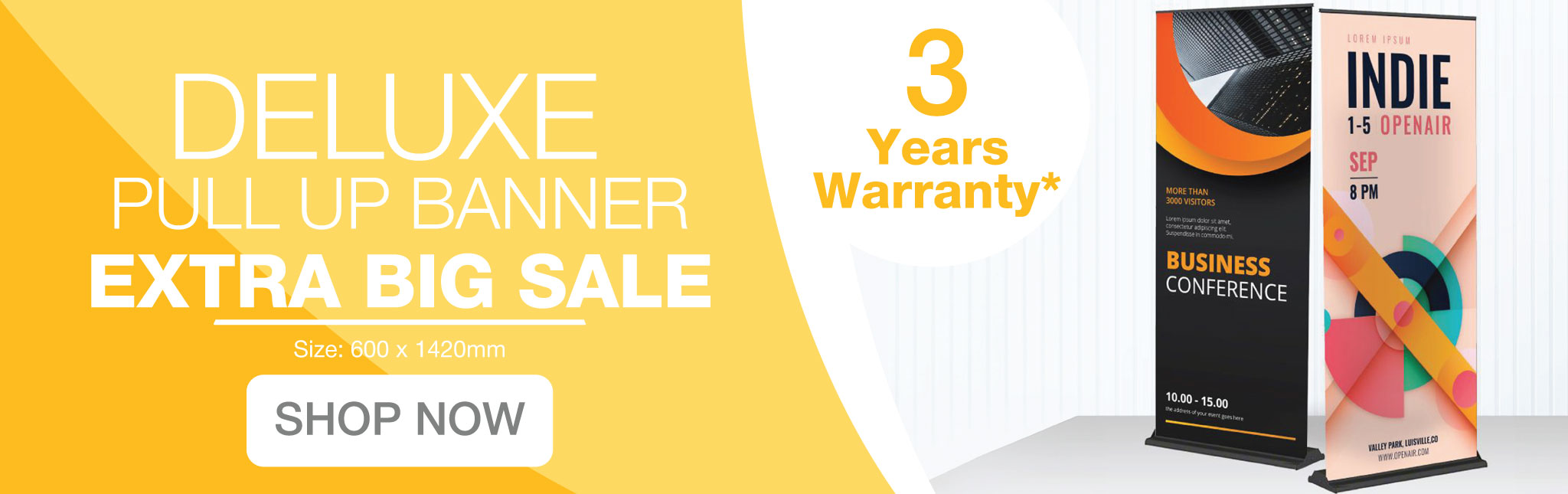 Deluxe Pull Up Banner (3-year warranty)