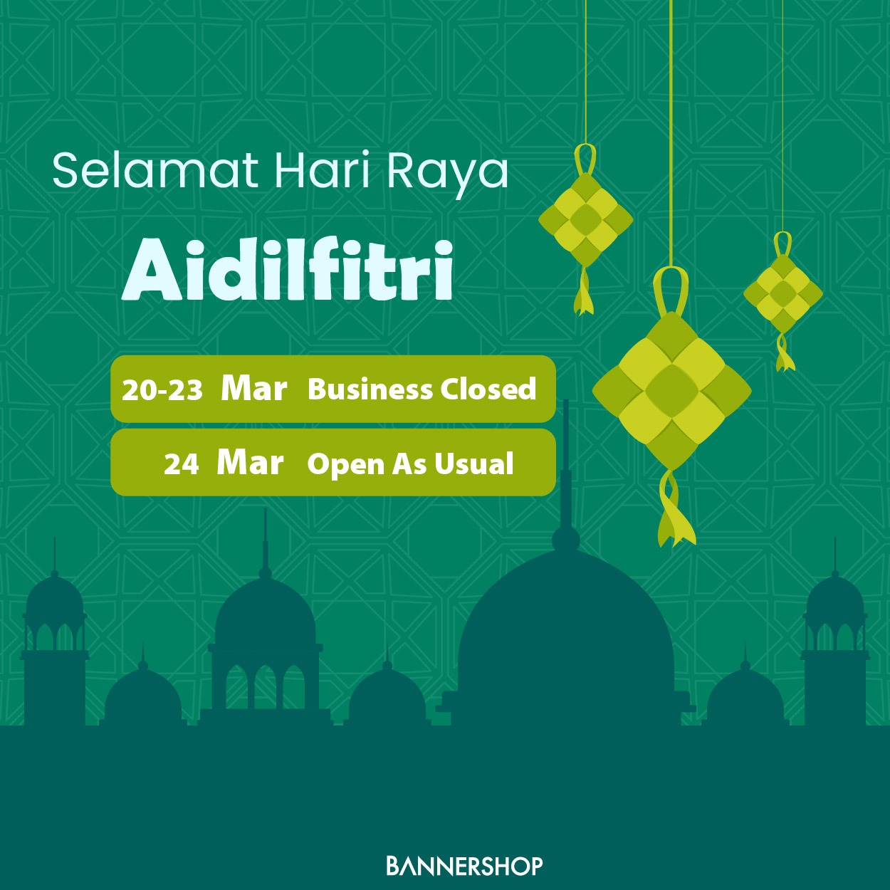 Selamat Hari Raya Aidilfitri