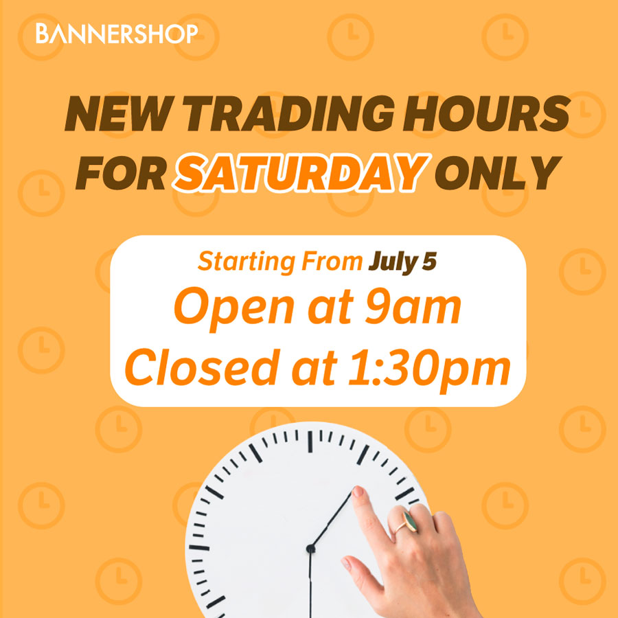 New Saturday Trading Hours