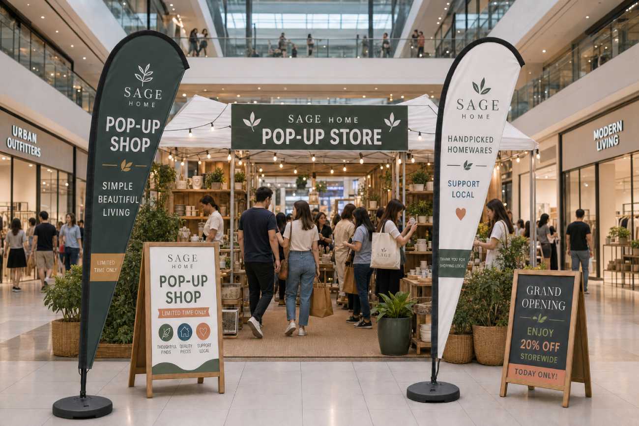 Pop-up store material-Teardrop Flag-Pop-up store printing material